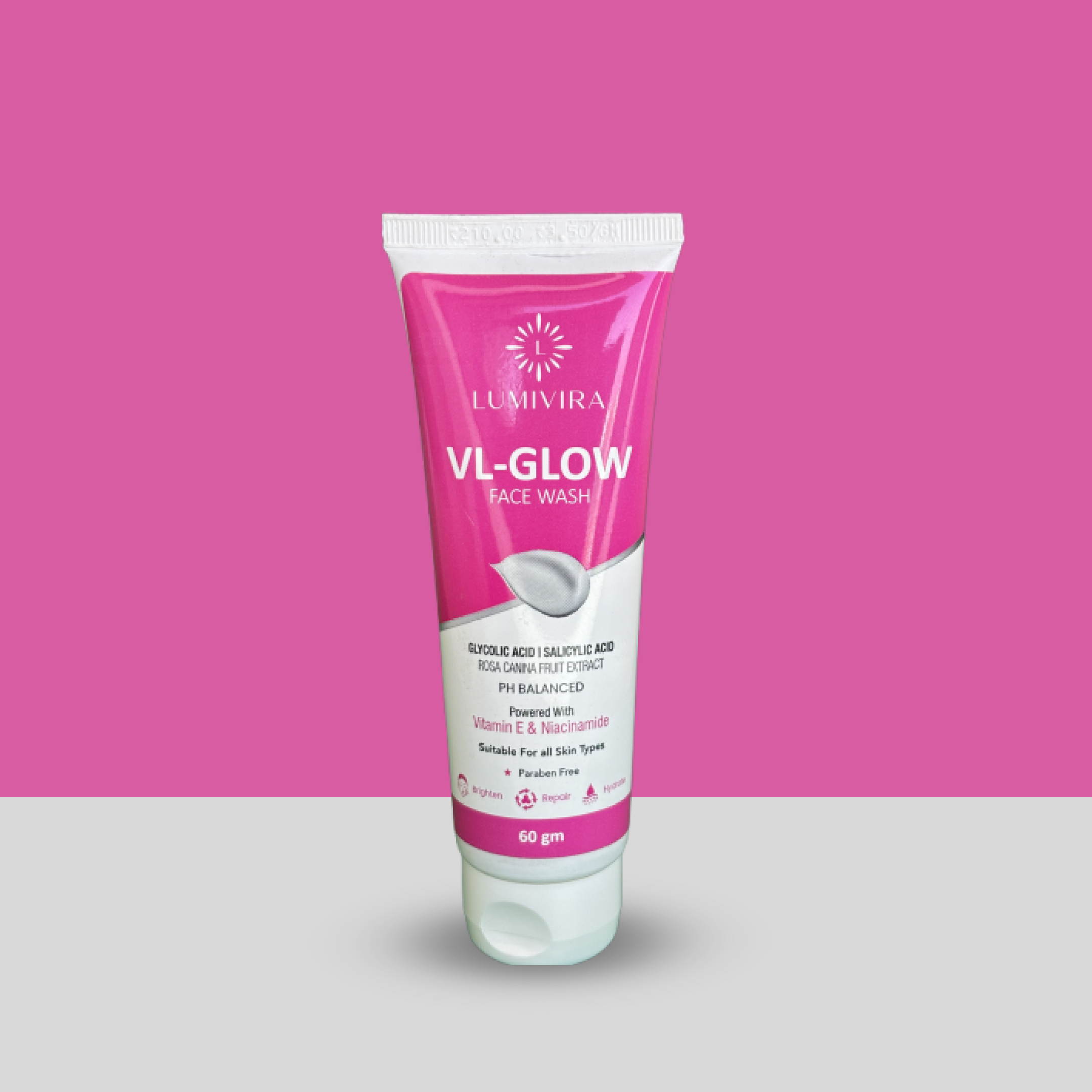 VL-GLOW Face Wash – Glycolic Acid, Salicylic Acid & Niacinamide