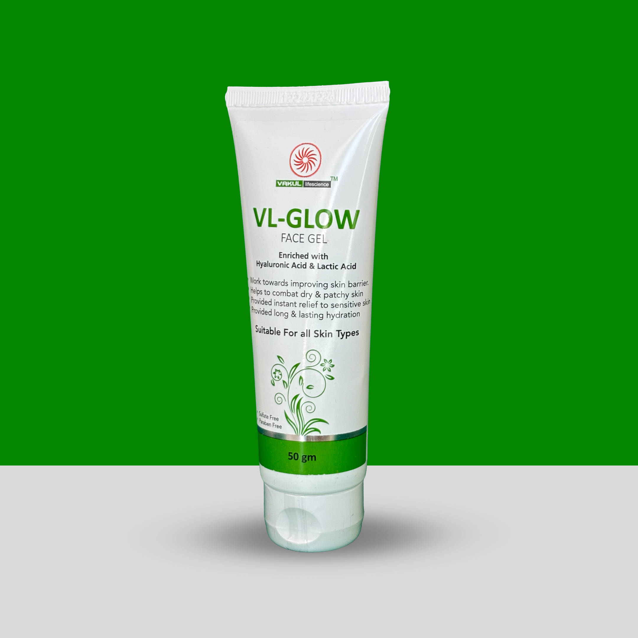 VL-GLOW Face Gel – Hyaluronic Acid & Lactic Acid