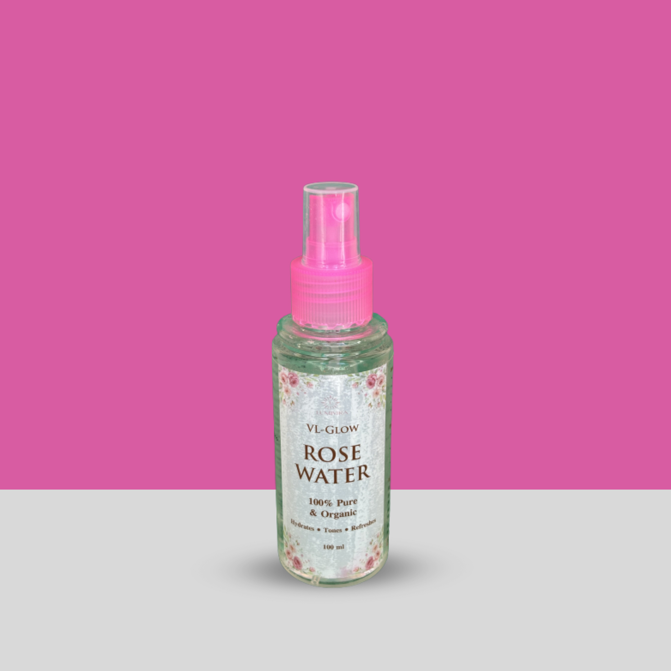 VL-GLOW Rose Water – 100% Pure & Organic